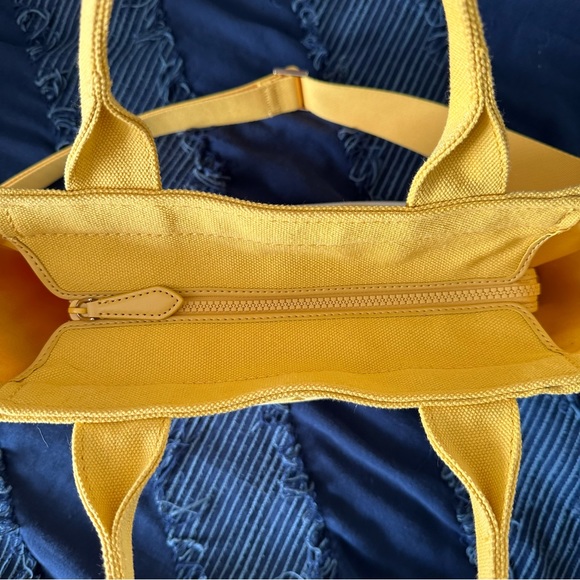 kate spade jett small tote yellow stripes canvas - Picture 4 of 9